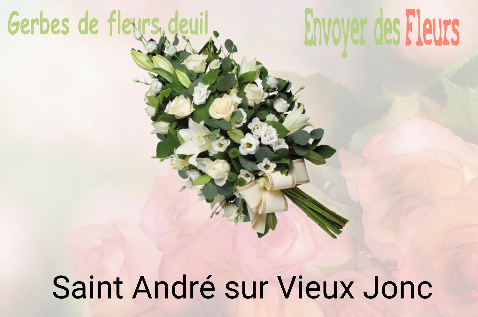 Gerbe de fleurs de deuil livrée à Saint-André-sur-Vieux-Jonc